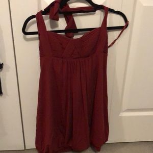 Maroon balloon dress